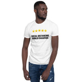 Social Distancing World Champion (Stars) - Short-Sleeve Unisex T-Shirt