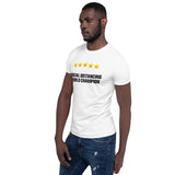 Social Distancing World Champion (Stars) - Short-Sleeve Unisex T-Shirt