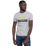 Social Distancing World Champion (Stars) - Short-Sleeve Unisex T-Shirt