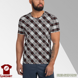 Tartan (AKA Scottish Camouflage) All-Over Print, Share Anything - Men's Athletic ♦ Linkshirt T-shirt