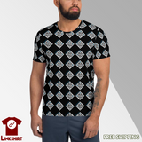 Share Anything Shirt (black, white, and blue) - All-Over Print Men's Athletic ♦Linkshirt T-shirt