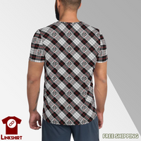 Tartan (AKA Scottish Camouflage) All-Over Print, Share Anything - Men's Athletic ♦ Linkshirt T-shirt