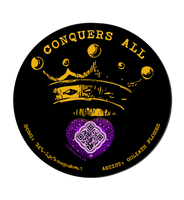 Conquers All - Linkmerch 4.5" x 4.5" sticker 5 Pack, "Advocate"