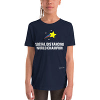 Social Distancing World Champion - Youth Short Sleeve T-Shirt