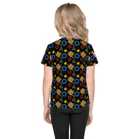 Neon Pattern (Black) - Kids Amazing Shirt