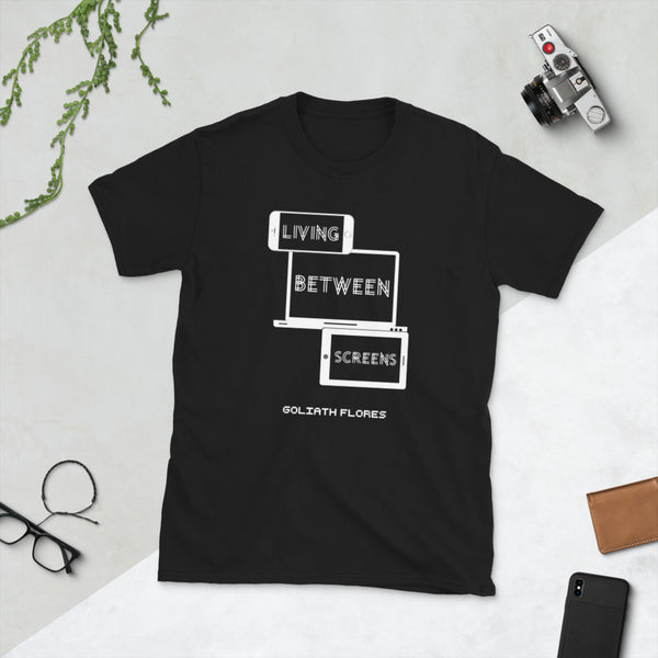 Living Between Screens (Book Shirt) - Short-Sleeve Unisex Linkshirt T-Shirt