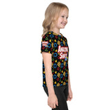 Neon Pattern (Black) - Kids Amazing Shirt