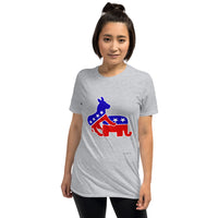 Donkey Love's Elephant - Short-Sleeve Unisex T-Shirt