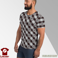 Tartan (AKA Scottish Camouflage) All-Over Print, Share Anything - Men's Athletic ♦ Linkshirt T-shirt