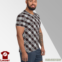 Tartan (AKA Scottish Camouflage) All-Over Print, Share Anything - Men's Athletic ♦ Linkshirt T-shirt